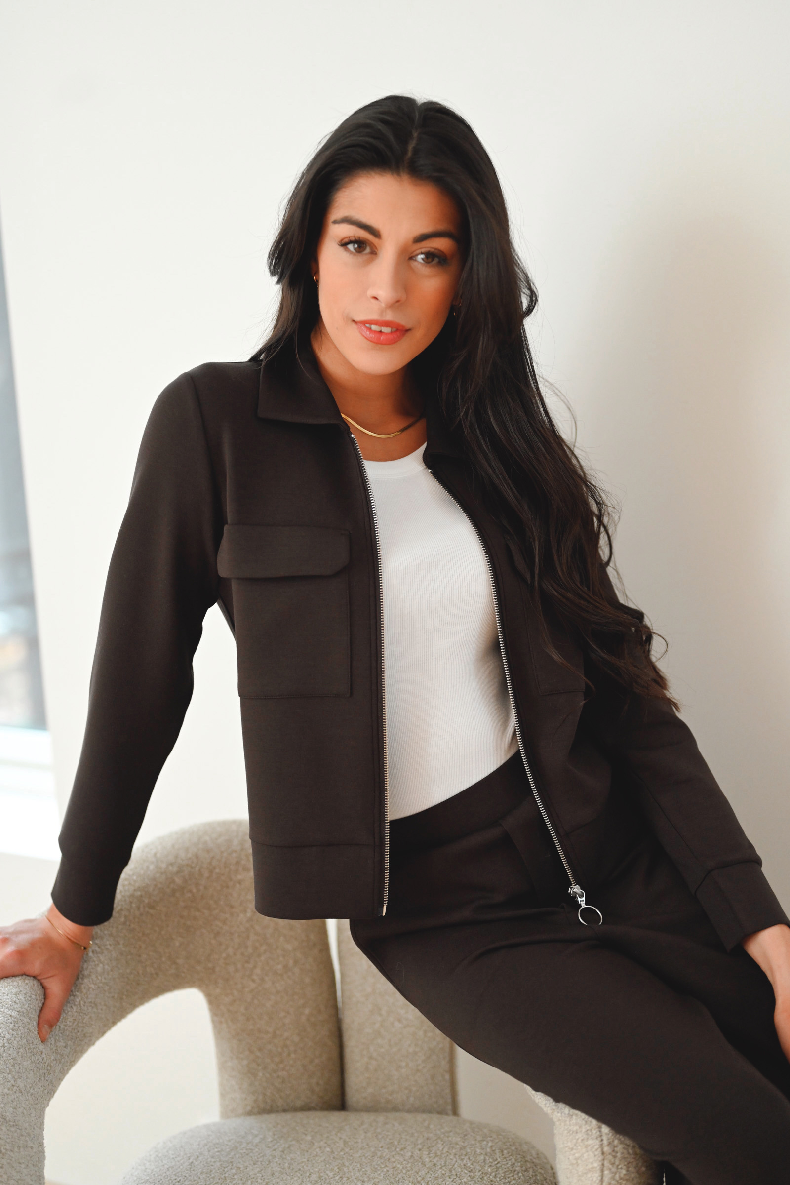 Beca IW Cardigan, Chocolate Brown - Bilde 2