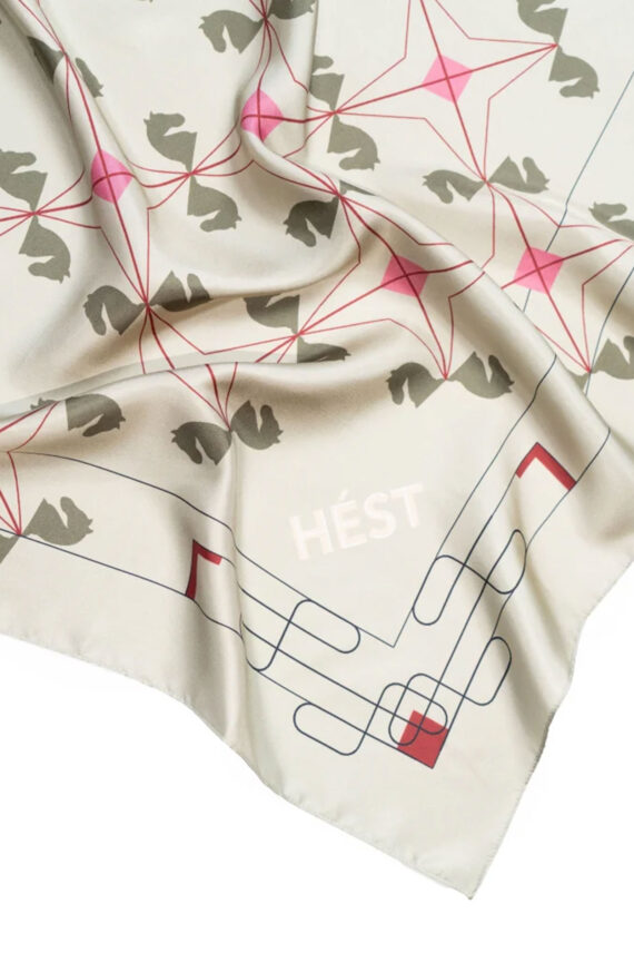 Eliza Silk Scarf Large, Gray Green