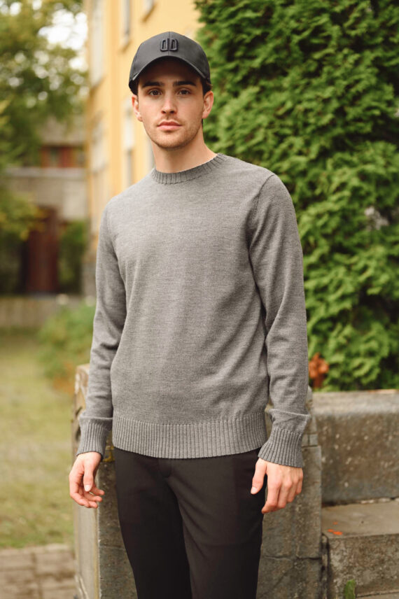 Luca Crew Neck, Mørk grå