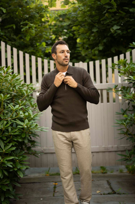 Guna Half Zip 10490, Turkish Coffee