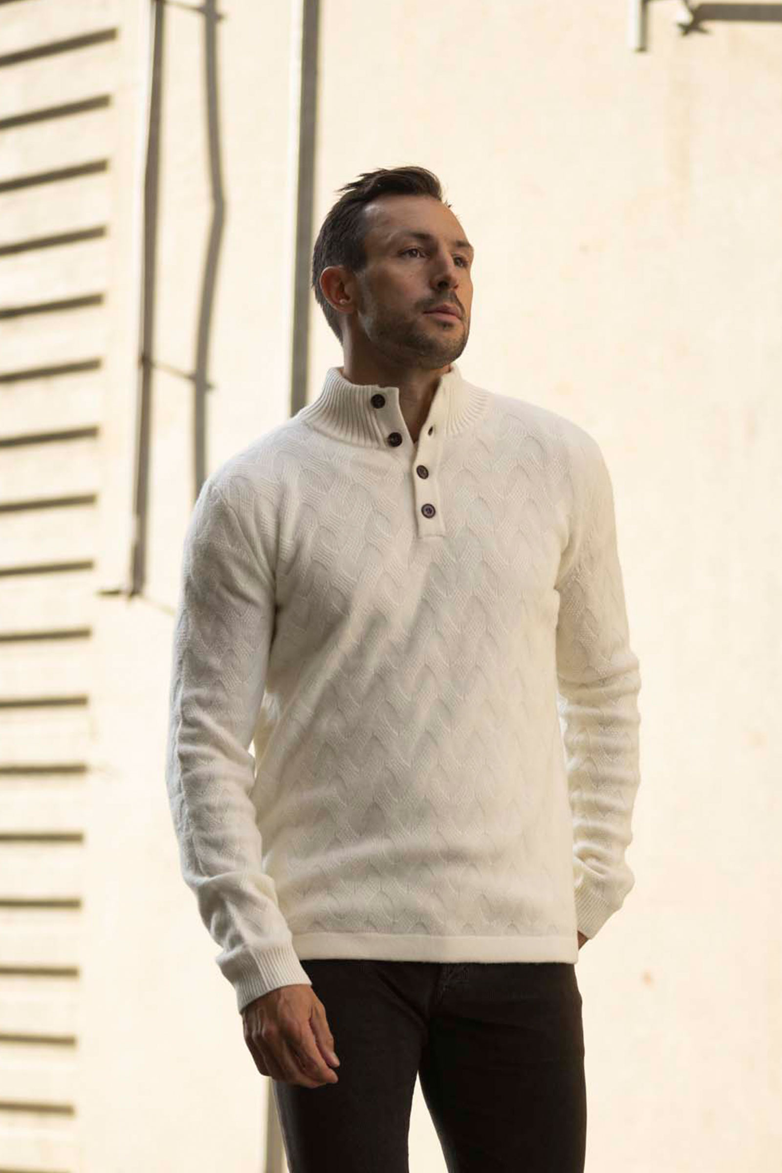 Aaron Sweater, Cream - Bilde 2