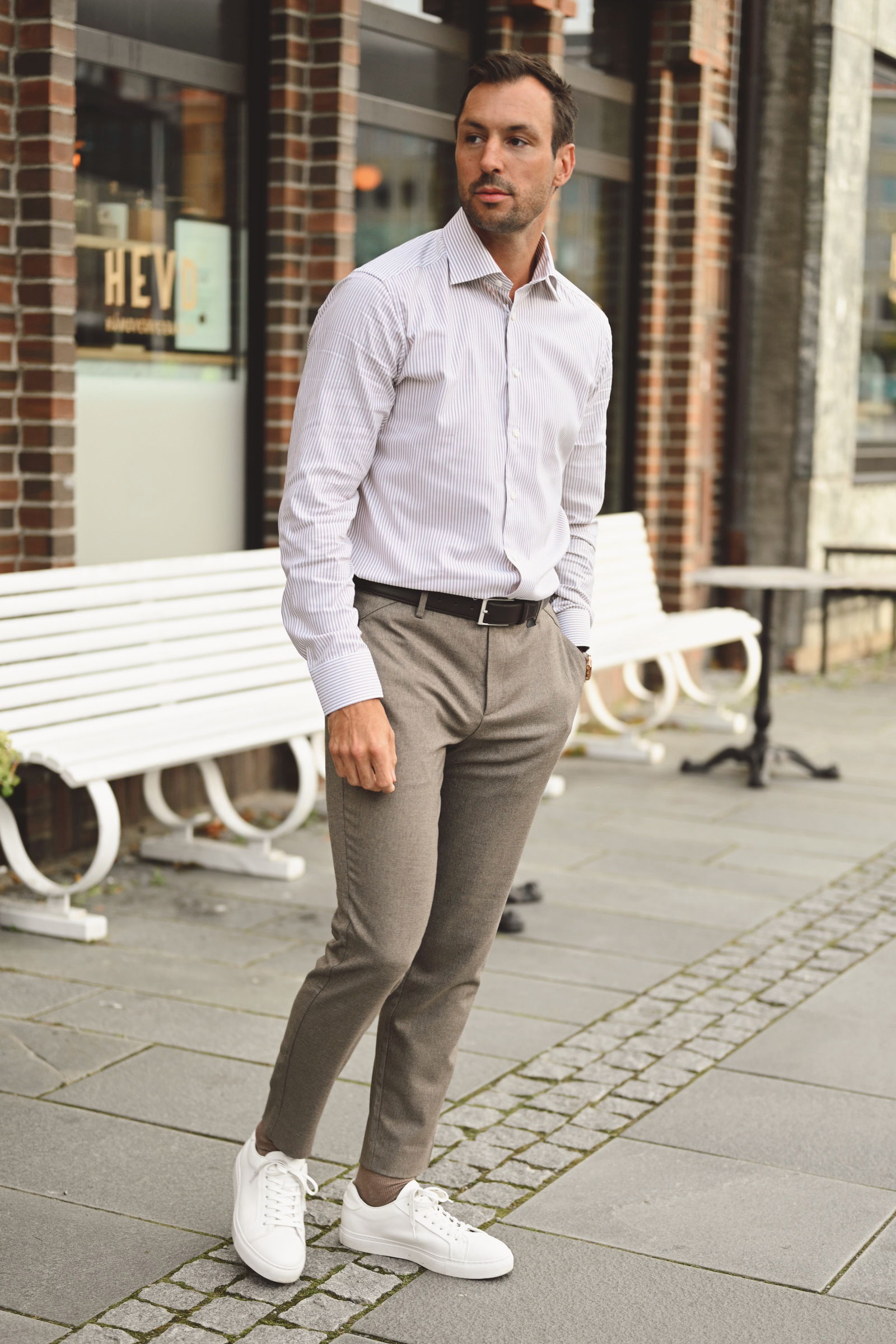 Bengal Striped Oxford Shirt, Brun Stripet - Bilde 2