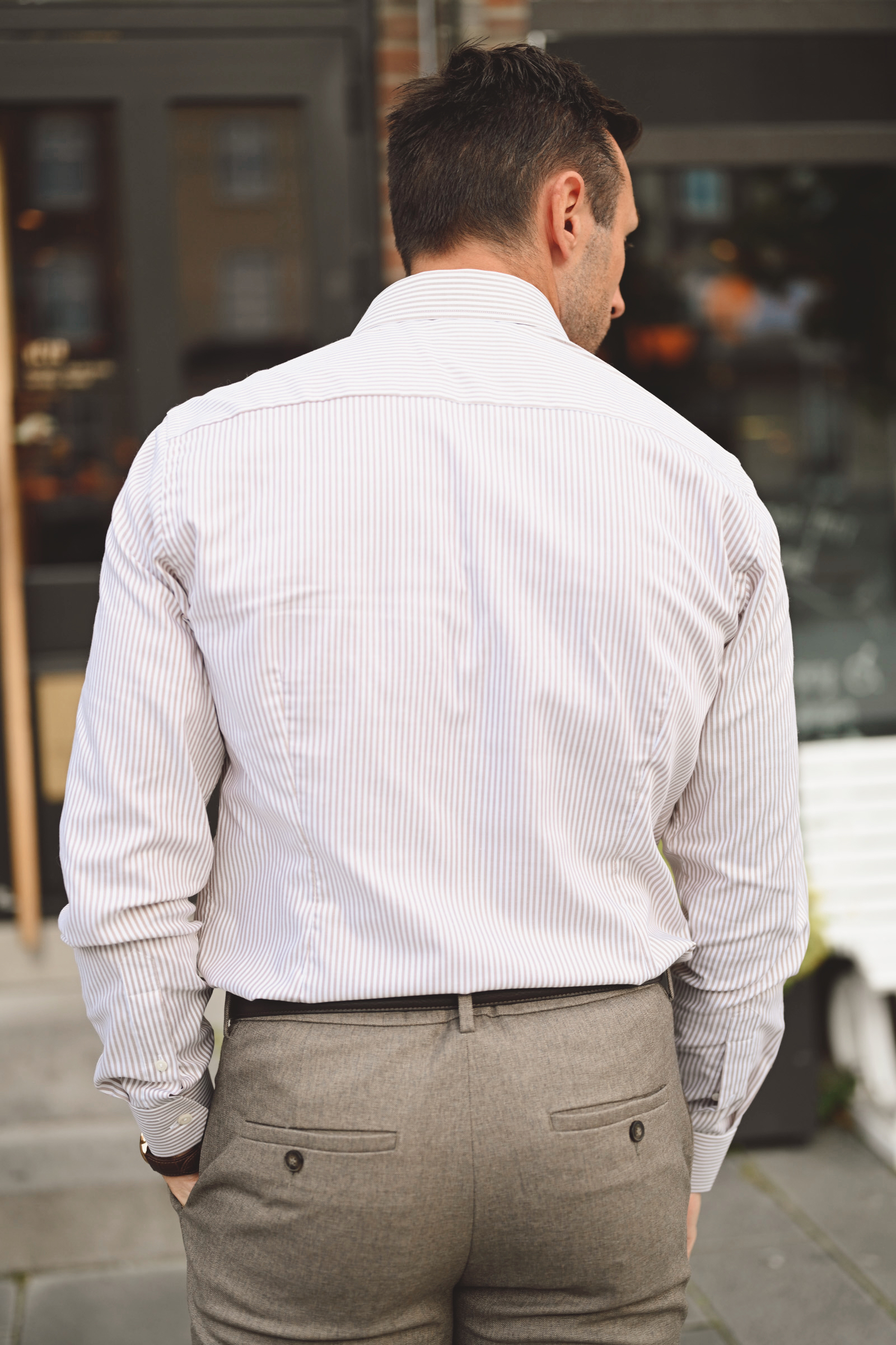 Bengal Striped Oxford Shirt, Brun Stripet - Bilde 3