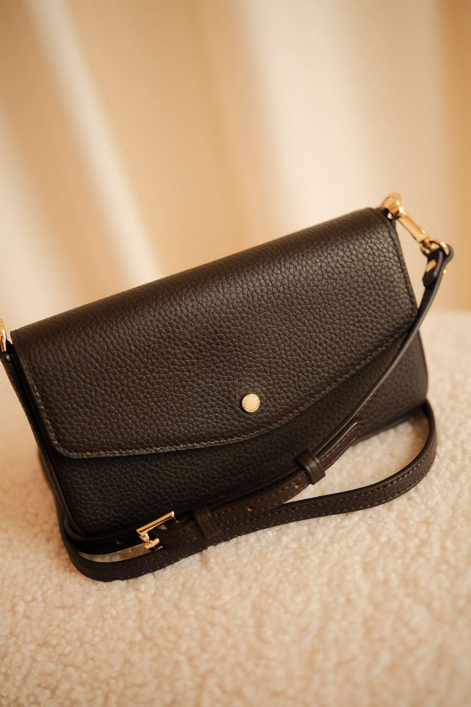Club Leather Clutch Bag, Marron - Bilde 4