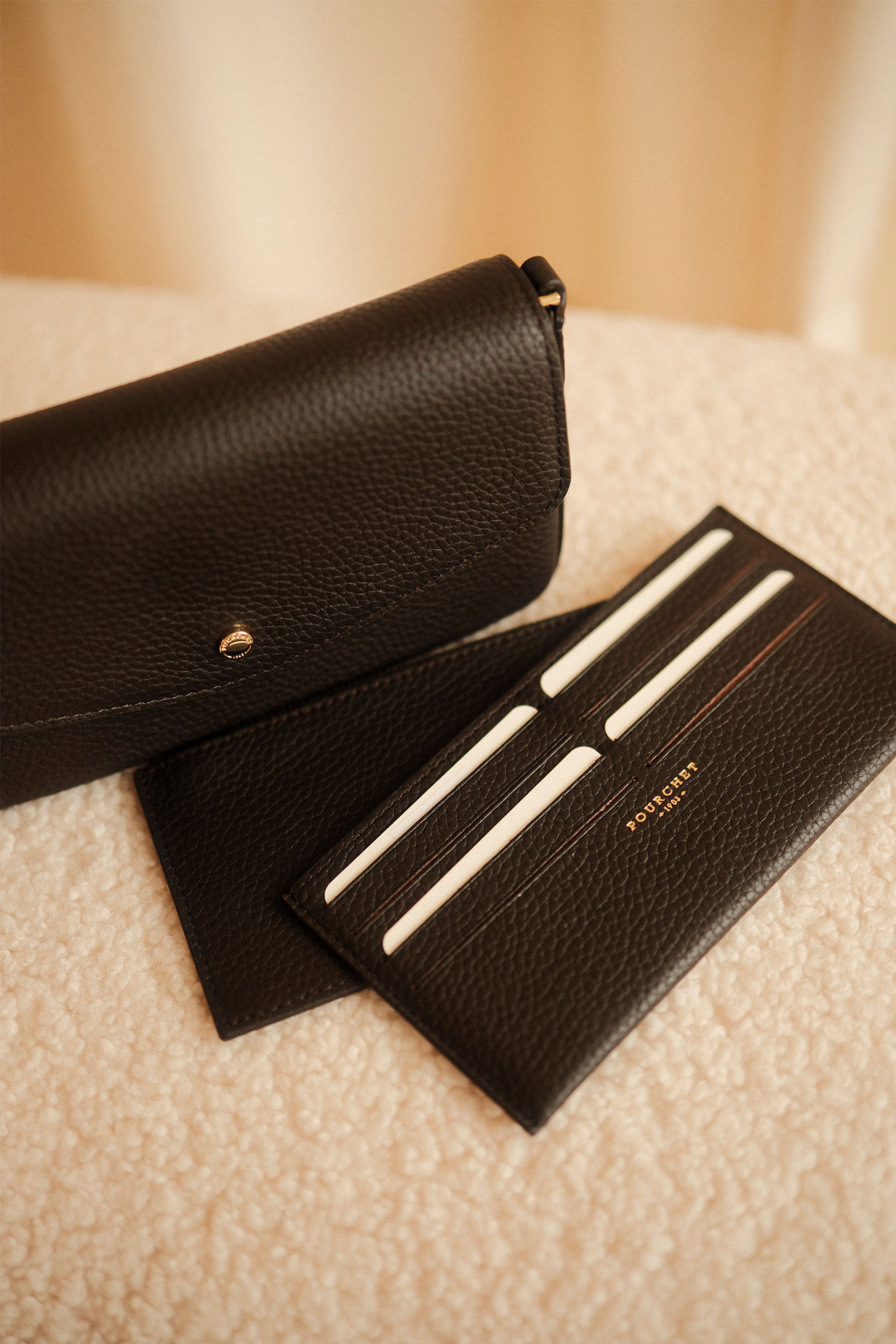 Club Leather Clutch Bag, Marron - Bilde 5