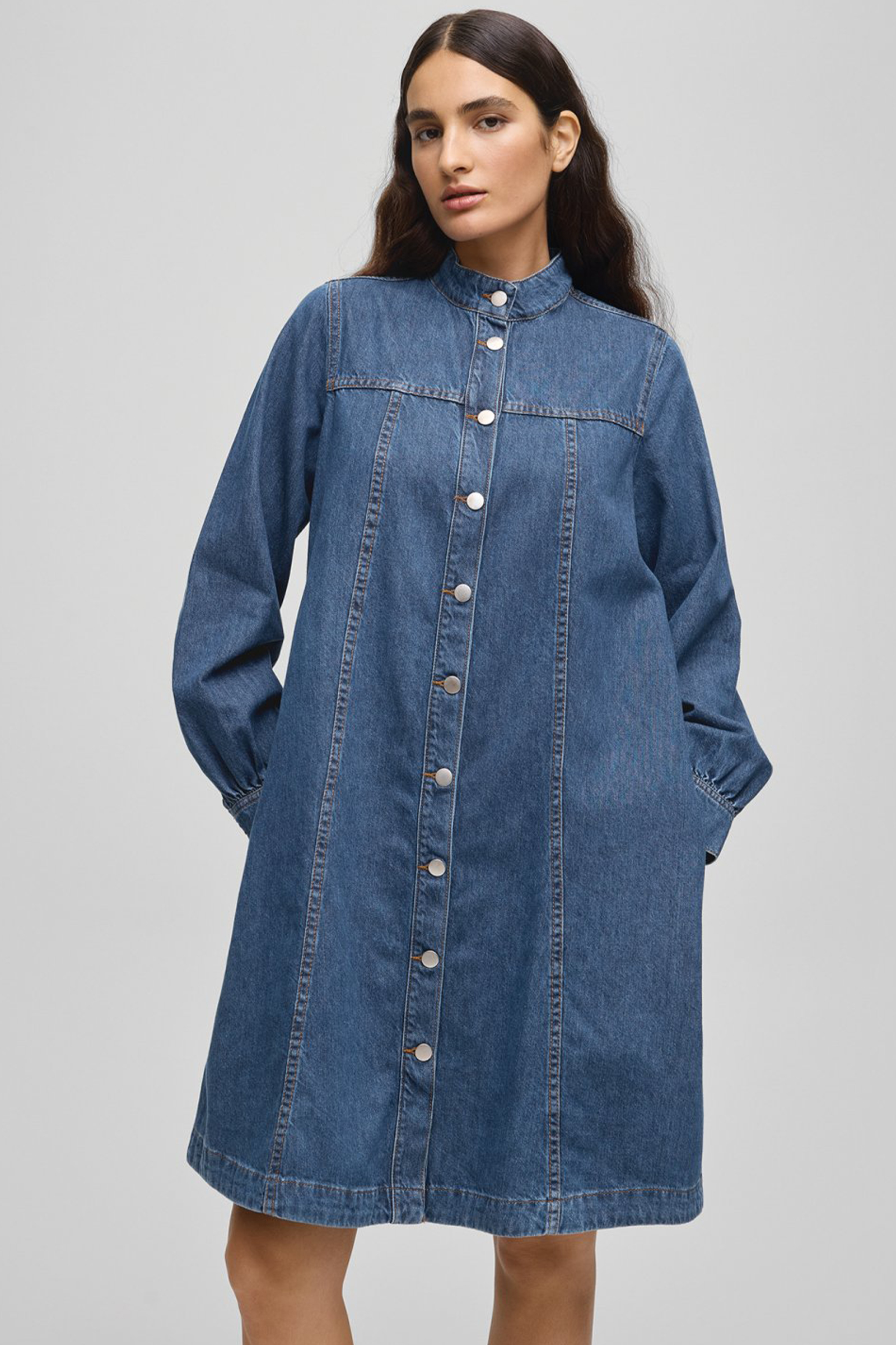 Elena Shirt Dress, Mid Blue Wash - Bilde 2