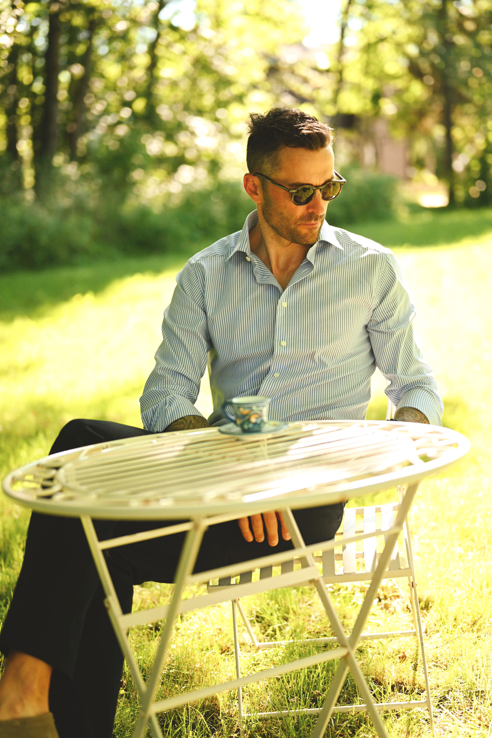 Bengal Striped Oxford Shirt, Blå Stripet - Bilde 3