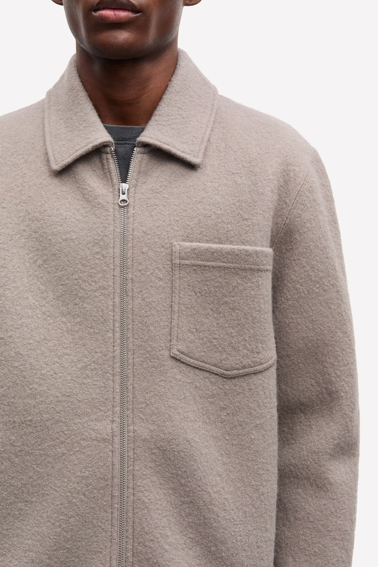 Hannes Full Zip, Elephant Skin - Bilde 2