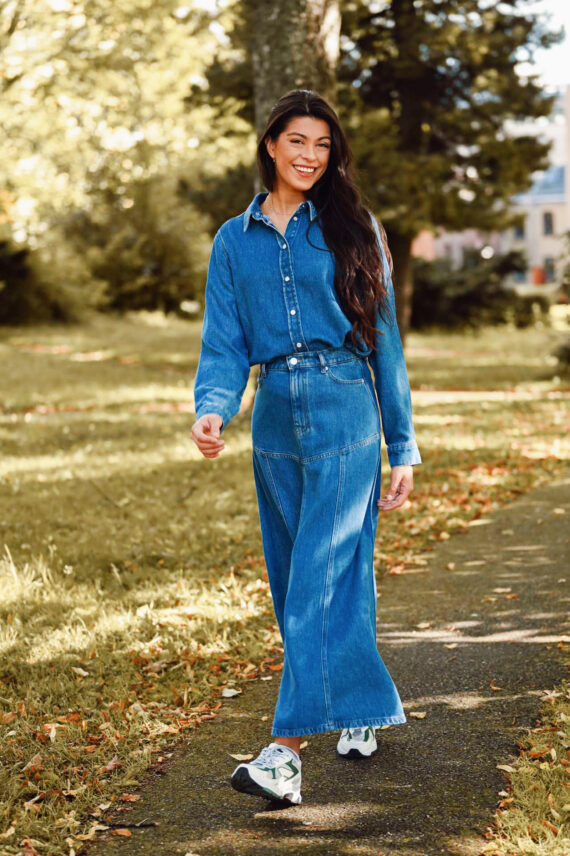 Laurentine Rue Shirt, Mid Blue Wash