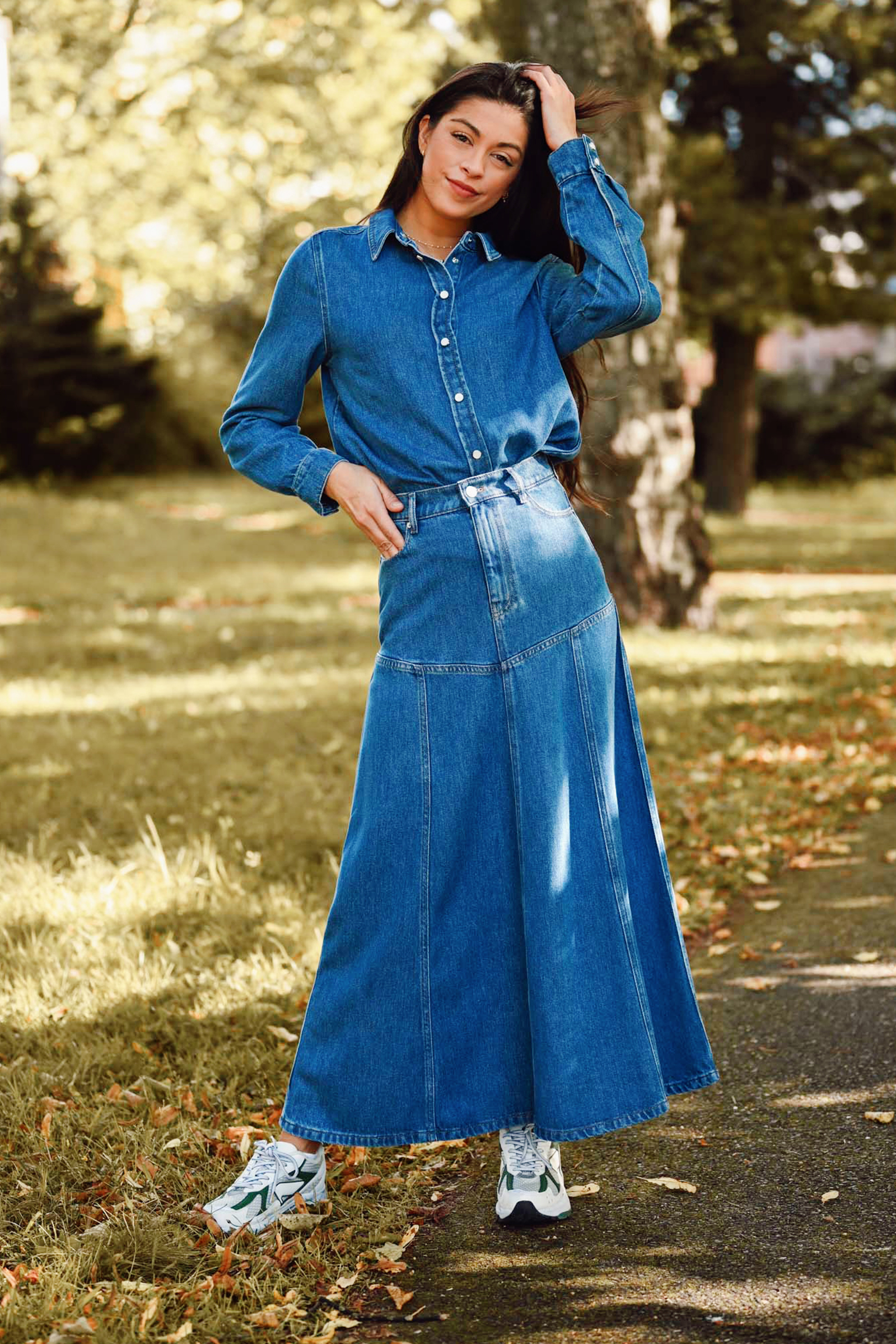 Laurentine Rue Shirt, Mid Blue Wash - Bilde 6