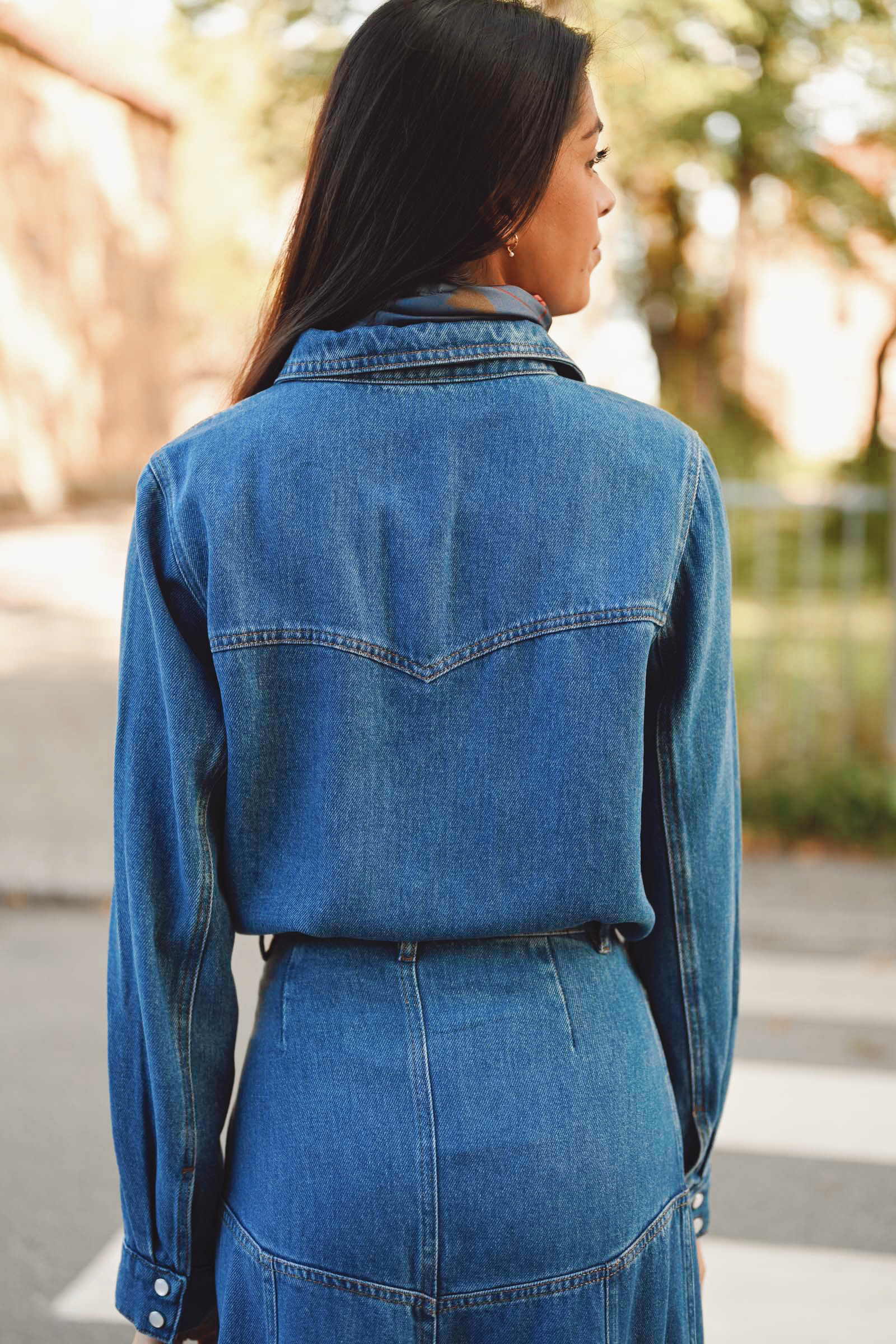 Laurentine Rue Shirt, Mid Blue Wash - Bilde 4