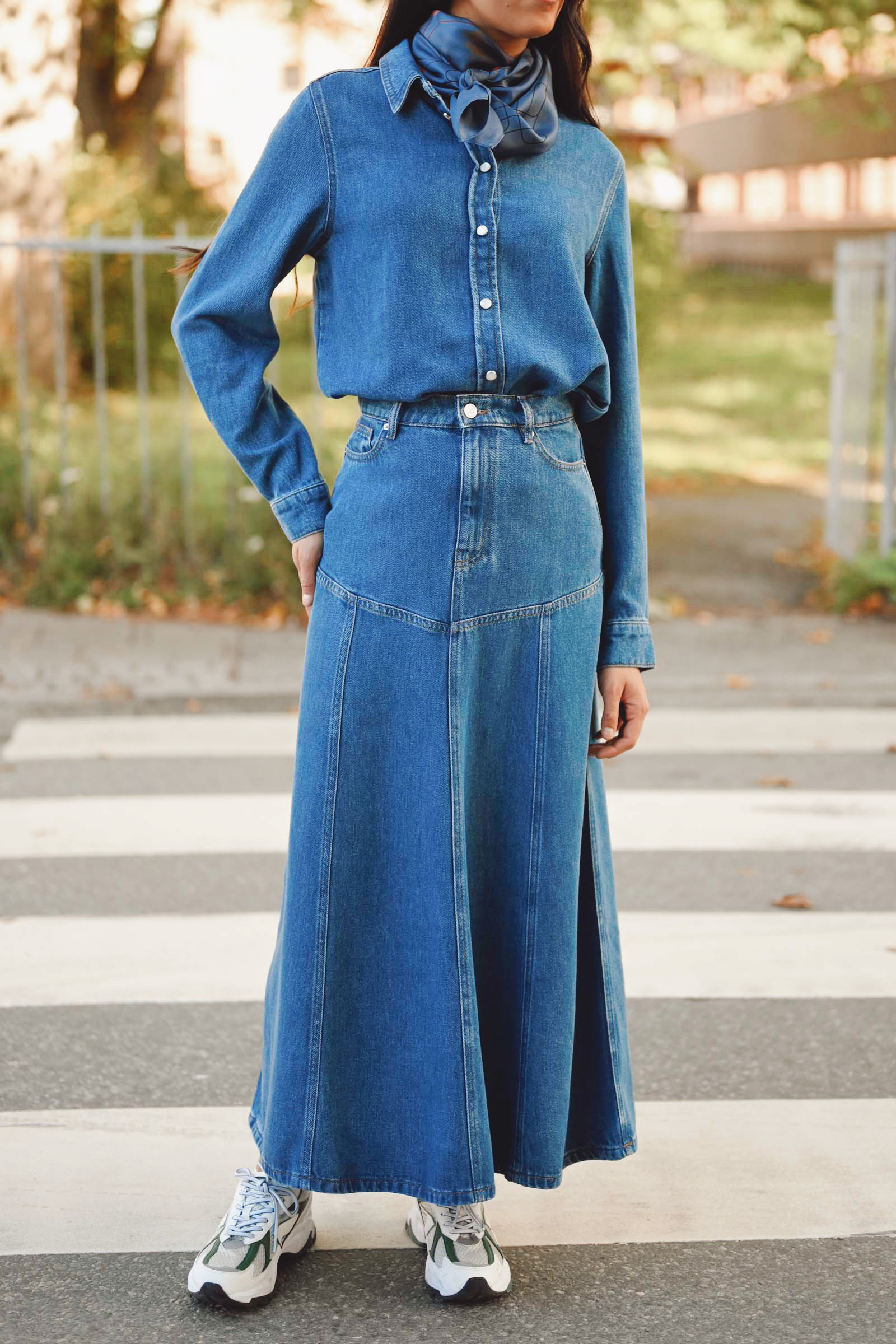 Laurentine Rue Shirt, Mid Blue Wash - Bilde 2