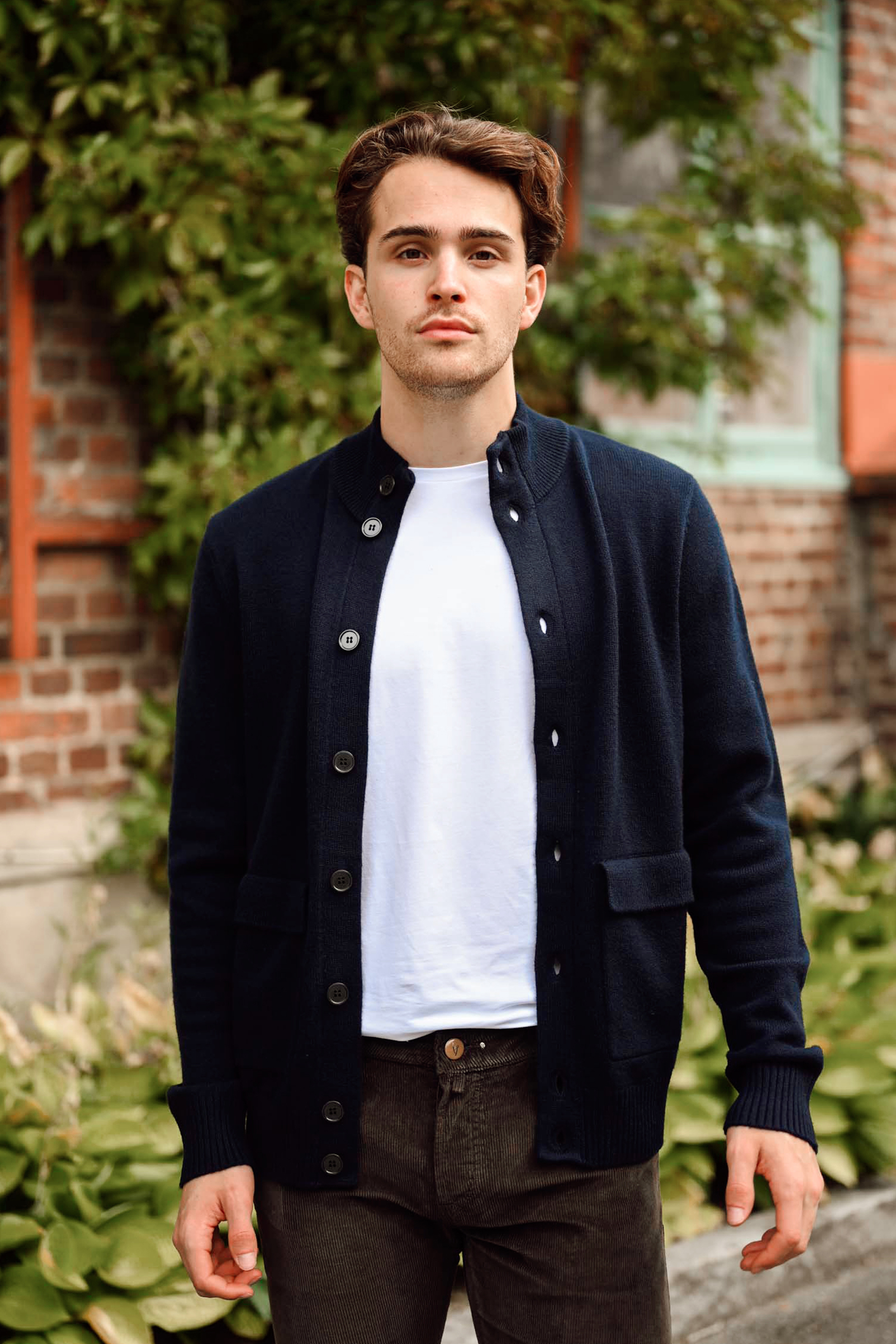 Leo Full Button Cardigan, Mørk Blå - Bilde 6