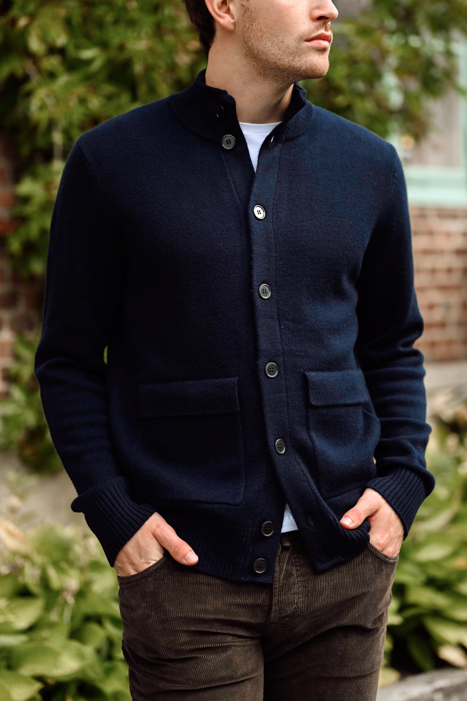 Leo Full Button Cardigan, Mørk Blå - Bilde 11