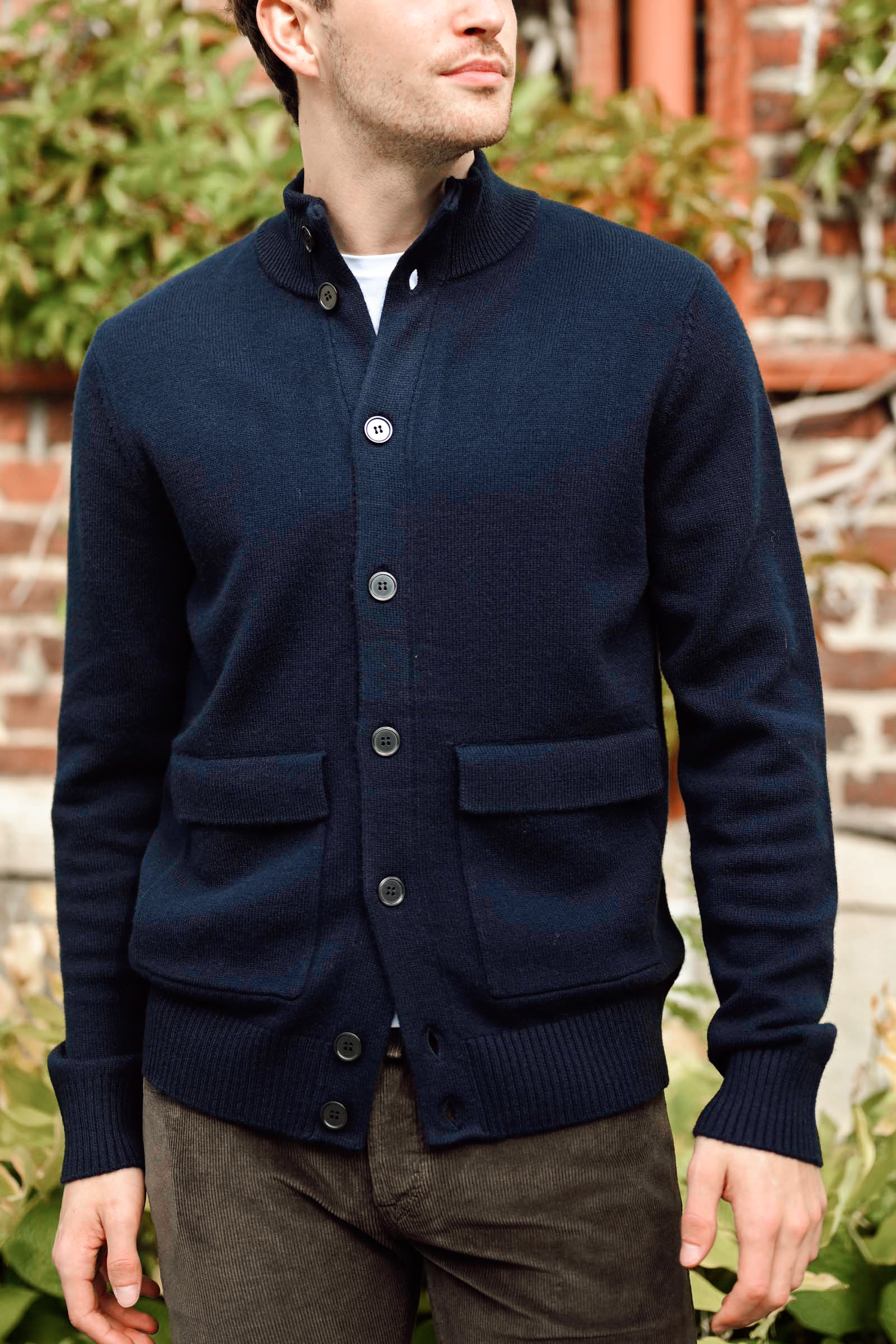 Leo Full Button Cardigan, Mørk Blå - Bilde 10