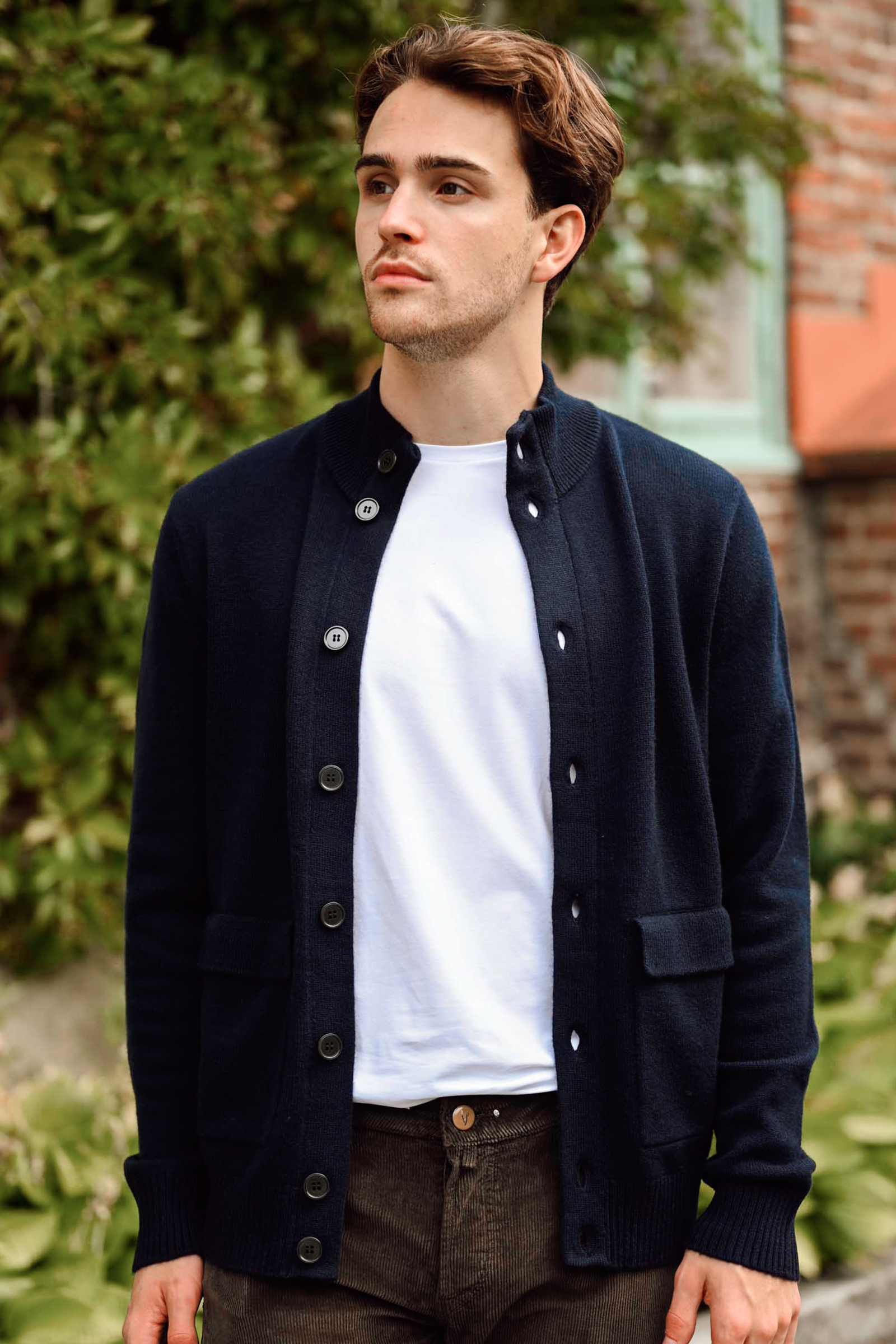 Leo Full Button Cardigan, Mørk Blå - Bilde 3