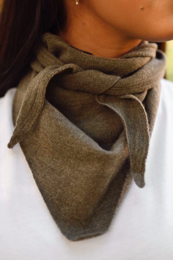 Mina Merino Scarf, Wood Mel