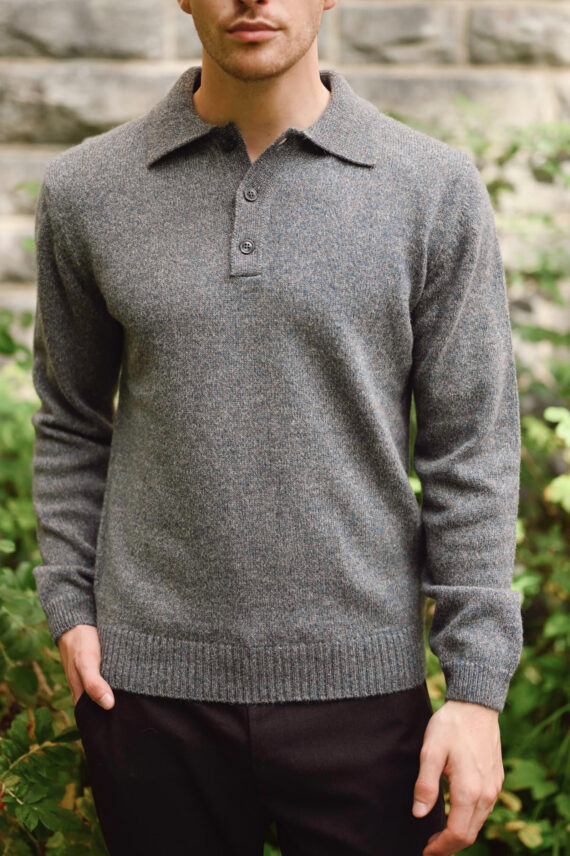 Polo Rasato Alpaca Yak, Blå