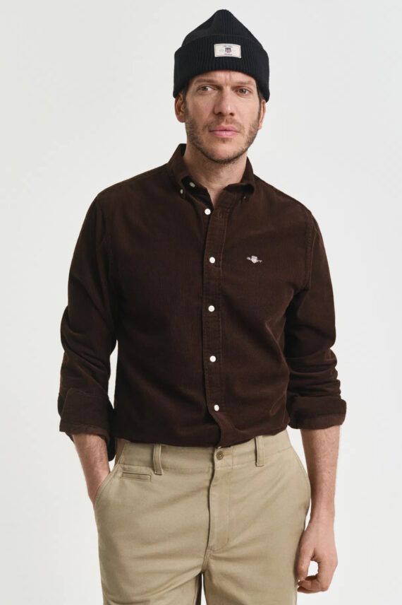 Reg Corduroy Shirt, Rich Brown