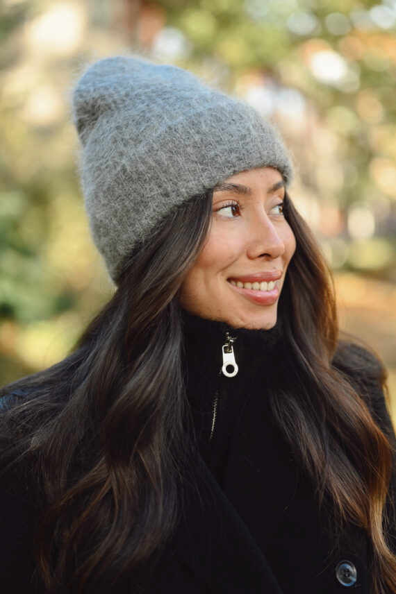Silje Chunky Hat, Grey Melange