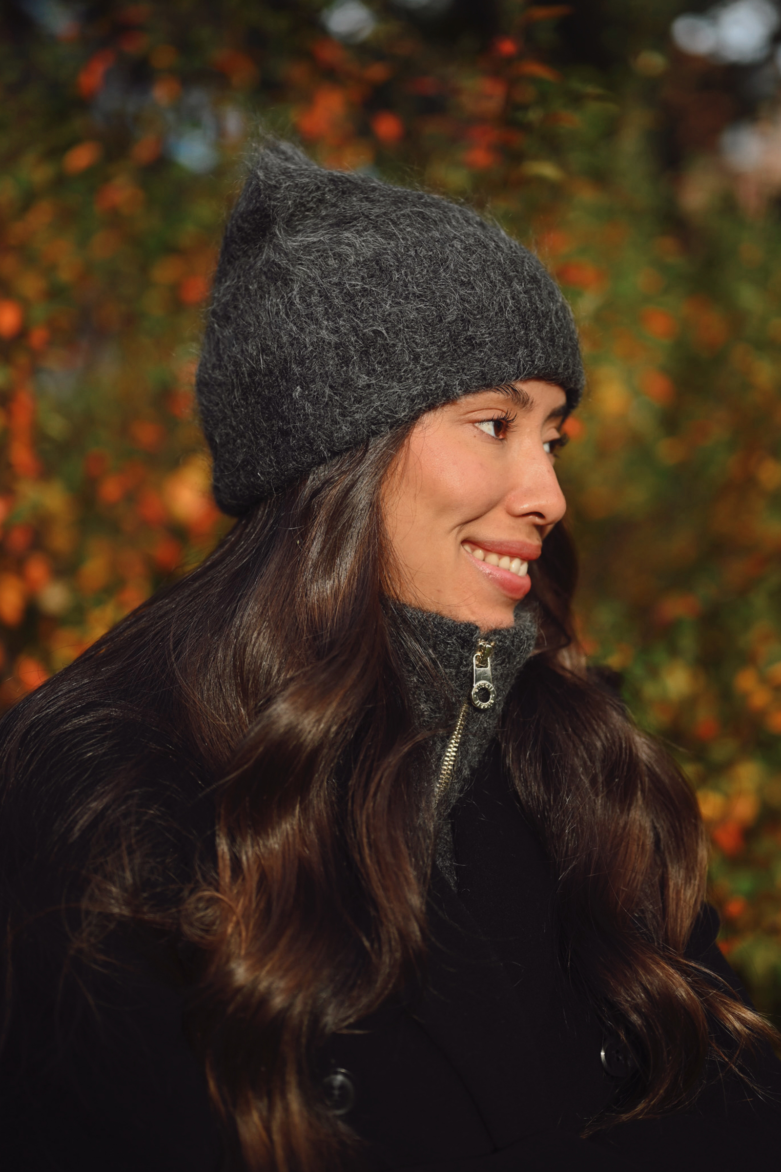 Silje Chunky Hat, Charcoal - Bilde 2