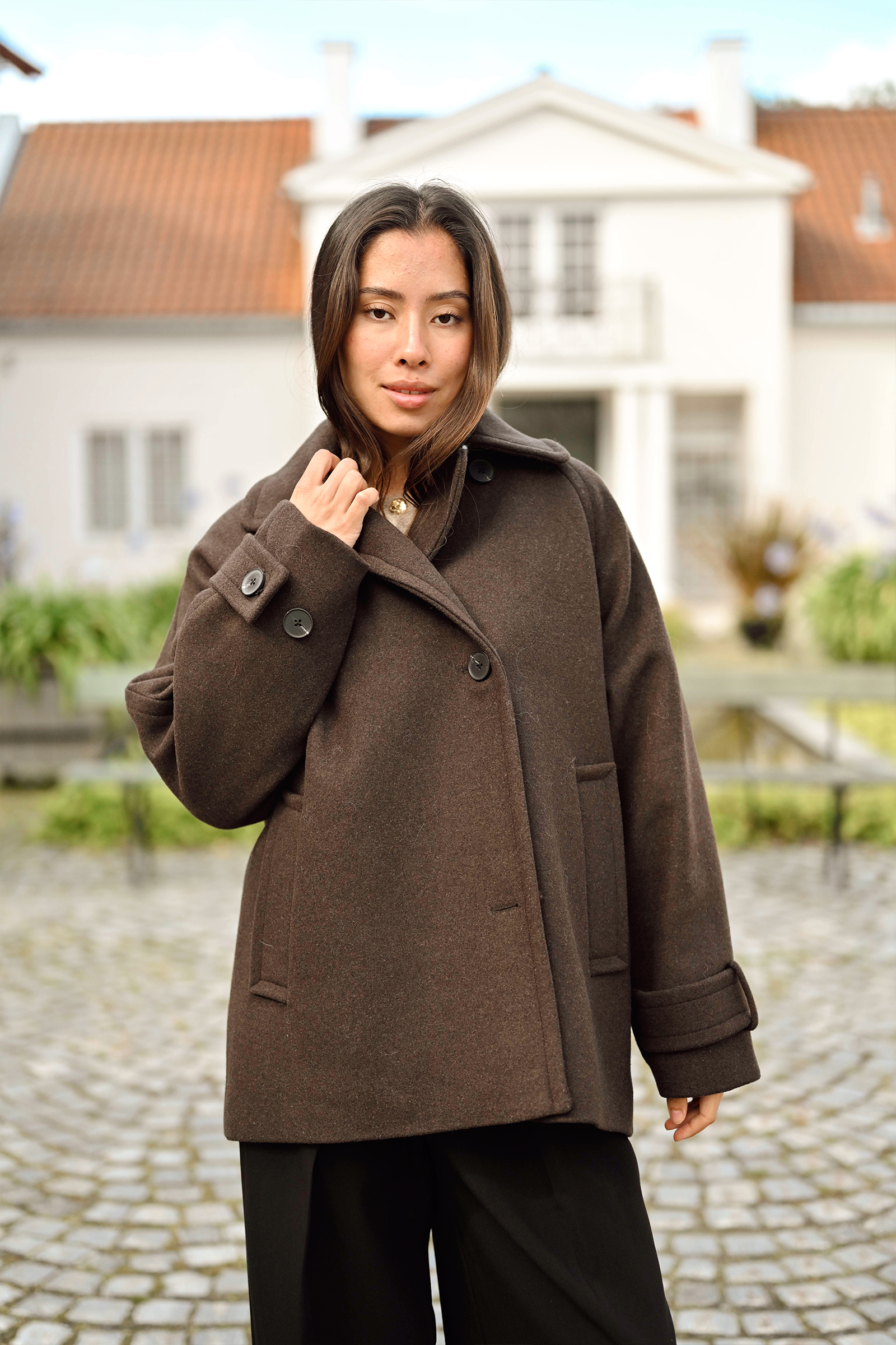 Thora Minona Coat, Chocolate Brown - Bilde 2