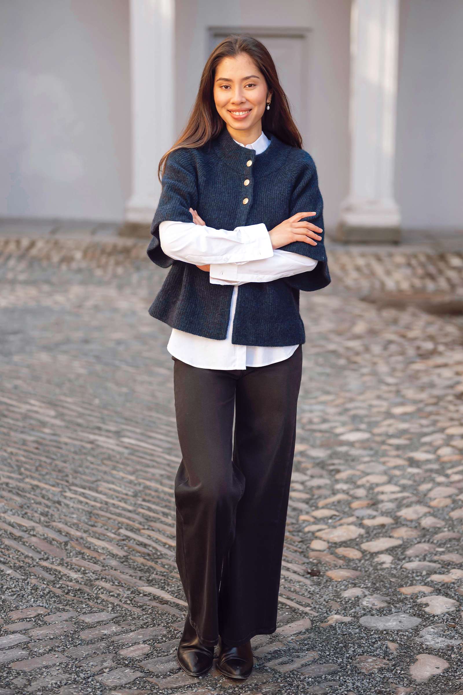 Vilanie Cardigan, Dark Blue Melange - Bilde 11
