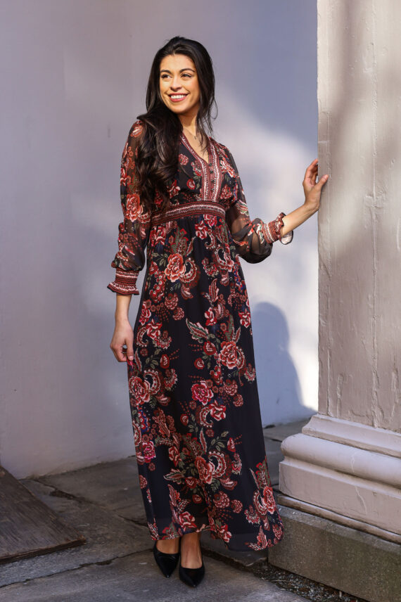 Paytin Long Dress, Black