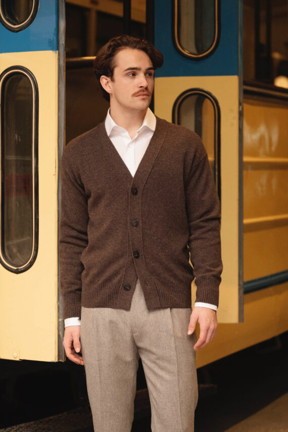Cardigan Bottoni, Brun