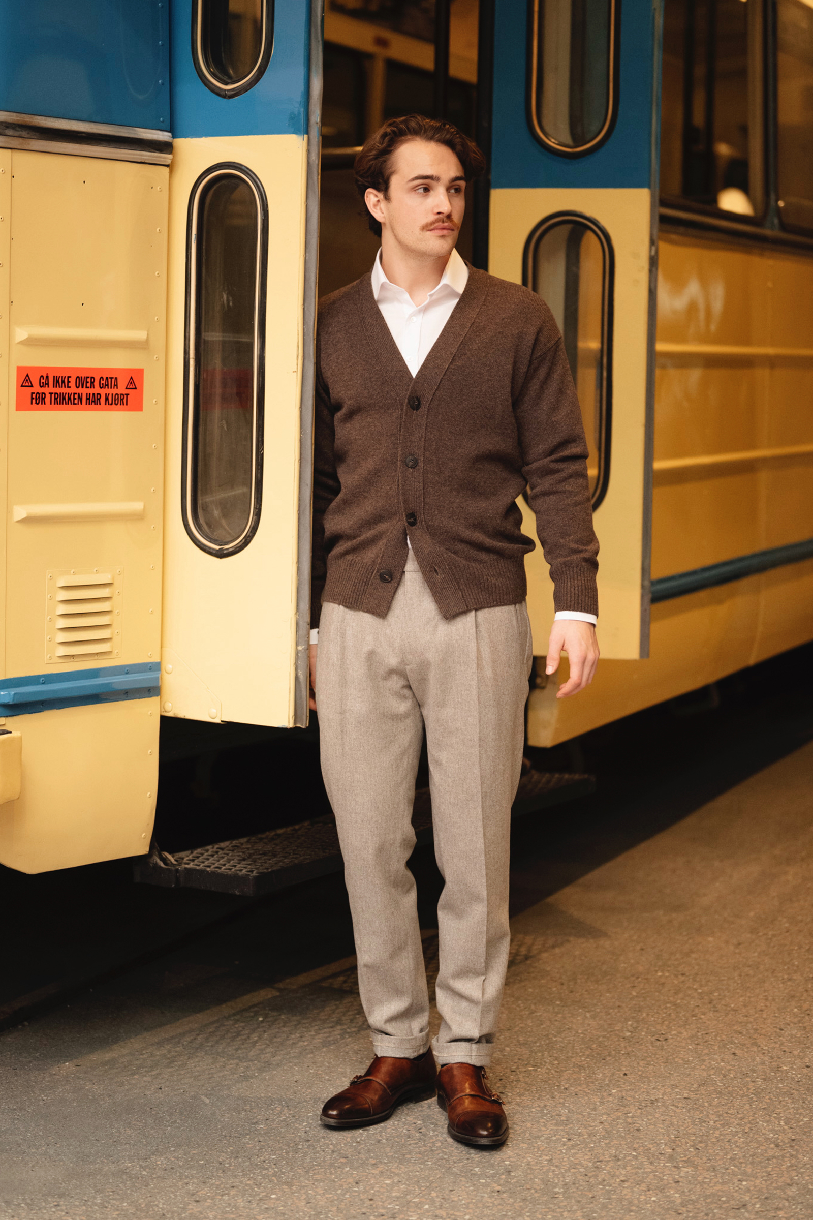 Cardigan Bottoni, Brun - Bilde 3