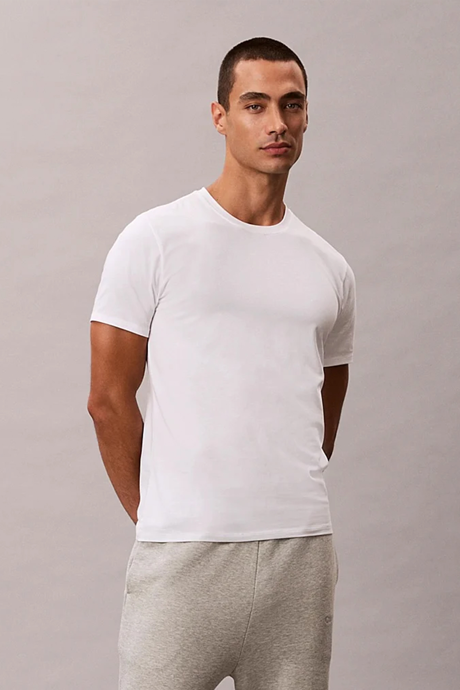 Cotton Stretch Blend T-Shirts 3 PK, Hvit - Bilde 3