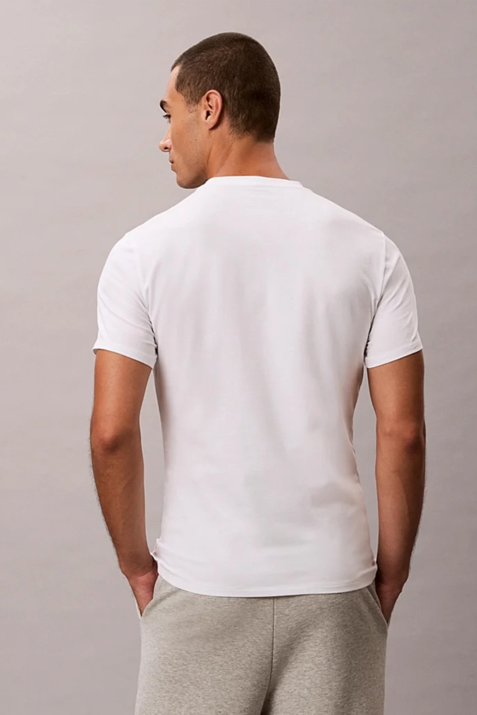 Cotton Stretch Blend T-Shirts 3 PK, Hvit - Bilde 4