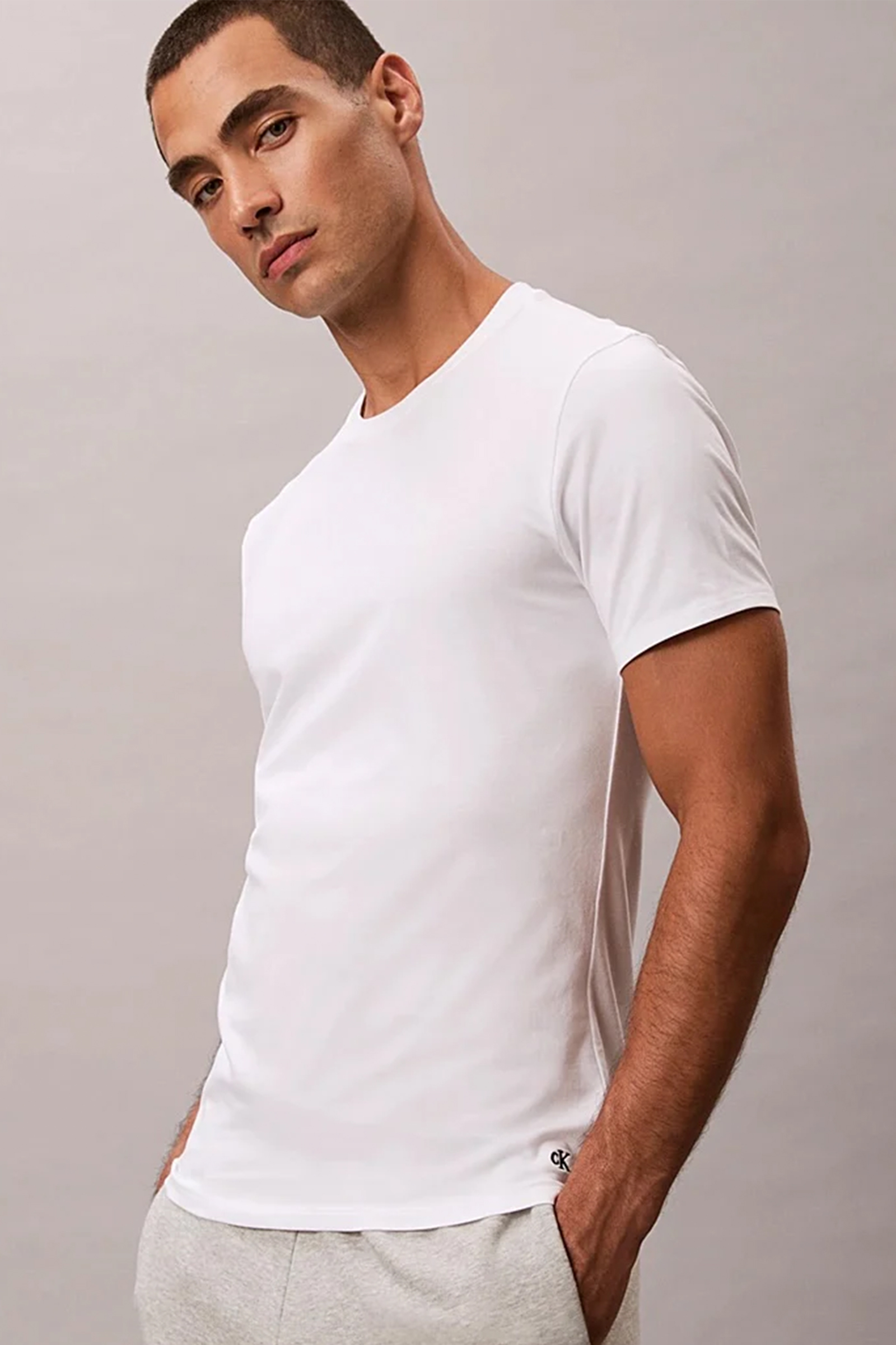 Cotton Stretch Blend T-Shirts 3 PK, Hvit - Bilde 5