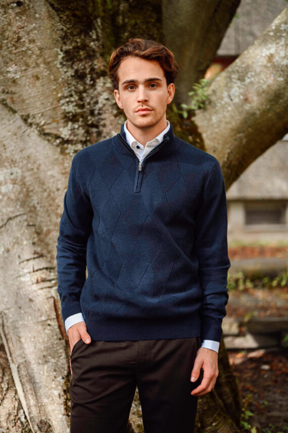 Juan Half Zip, Mørk Blå