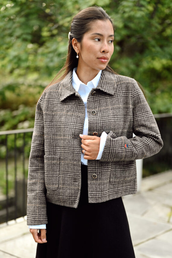 Mathilde Jacket, Anthracite Check