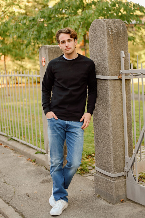 Organic Cotton Sweatshirt, Black