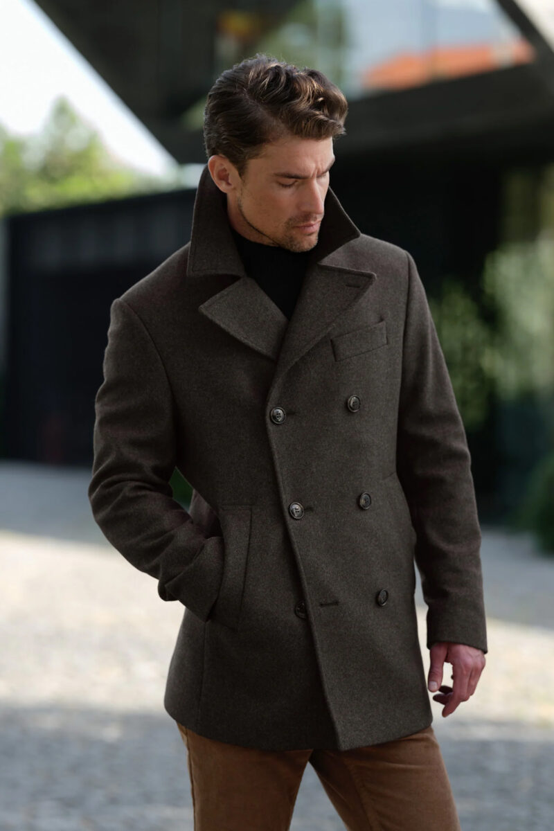Manteau Peacoat Soeur Paris En Laine Mixte Noir Taille S - Occasion Très Bon état