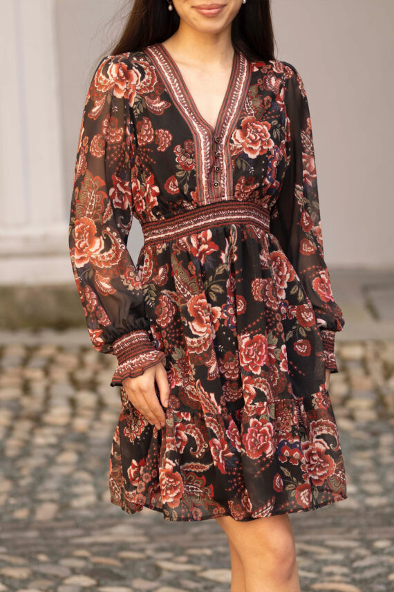 Paytin Short Dress, Black