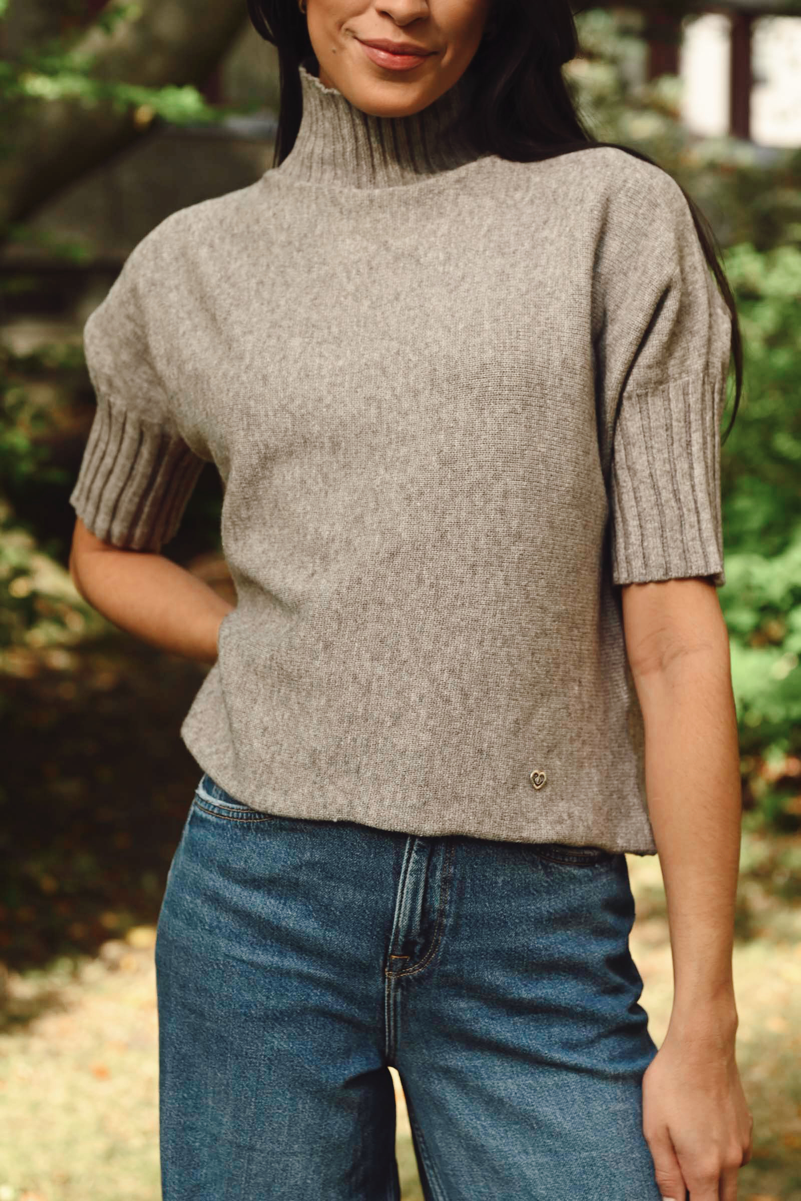 Turtleneck Sweat, Brun - Bilde 2