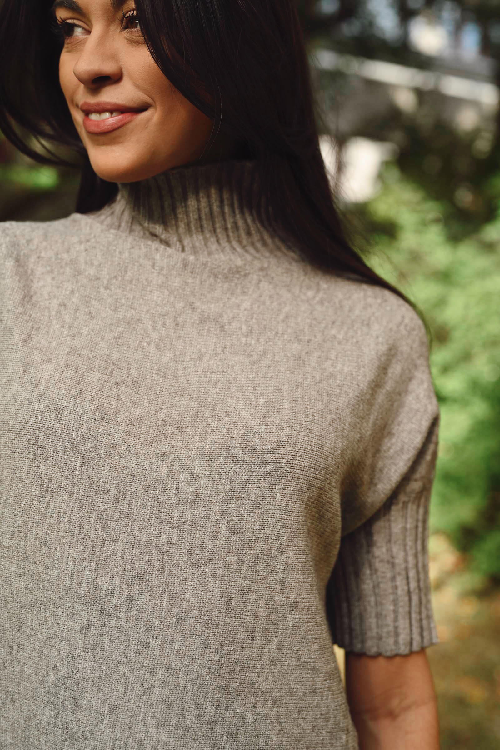 Turtleneck Sweat, Brun - Bilde 3