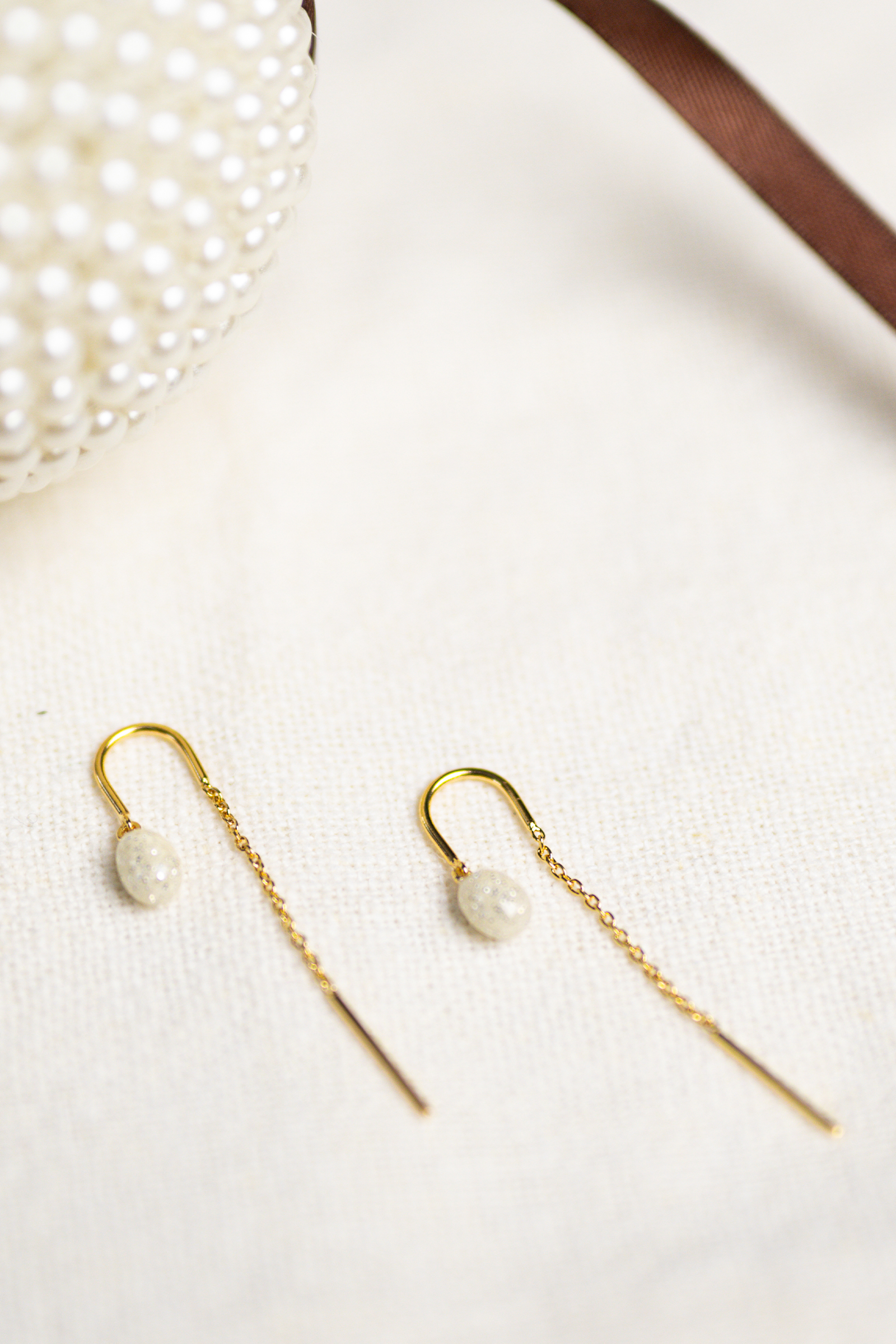 Eleanor Sparkling Earrings, Gull - Bilde 4