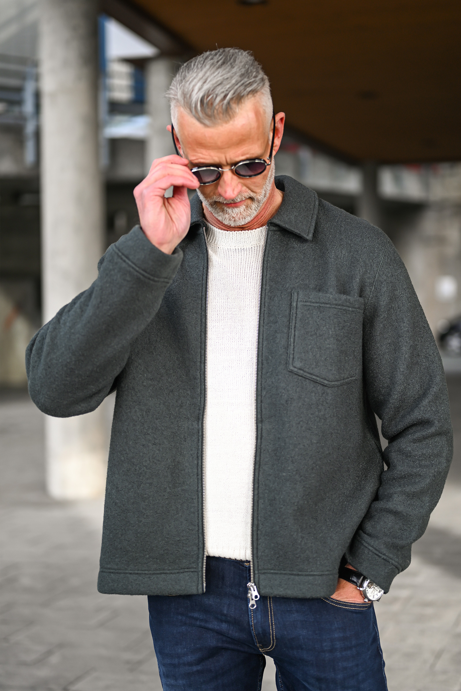 Hannes Full Zip, Dark Evergreen - Bilde 5