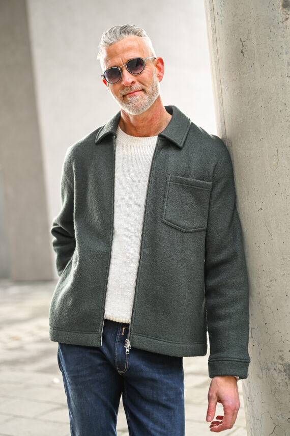 Hannes Full Zip, Dark Evergreen