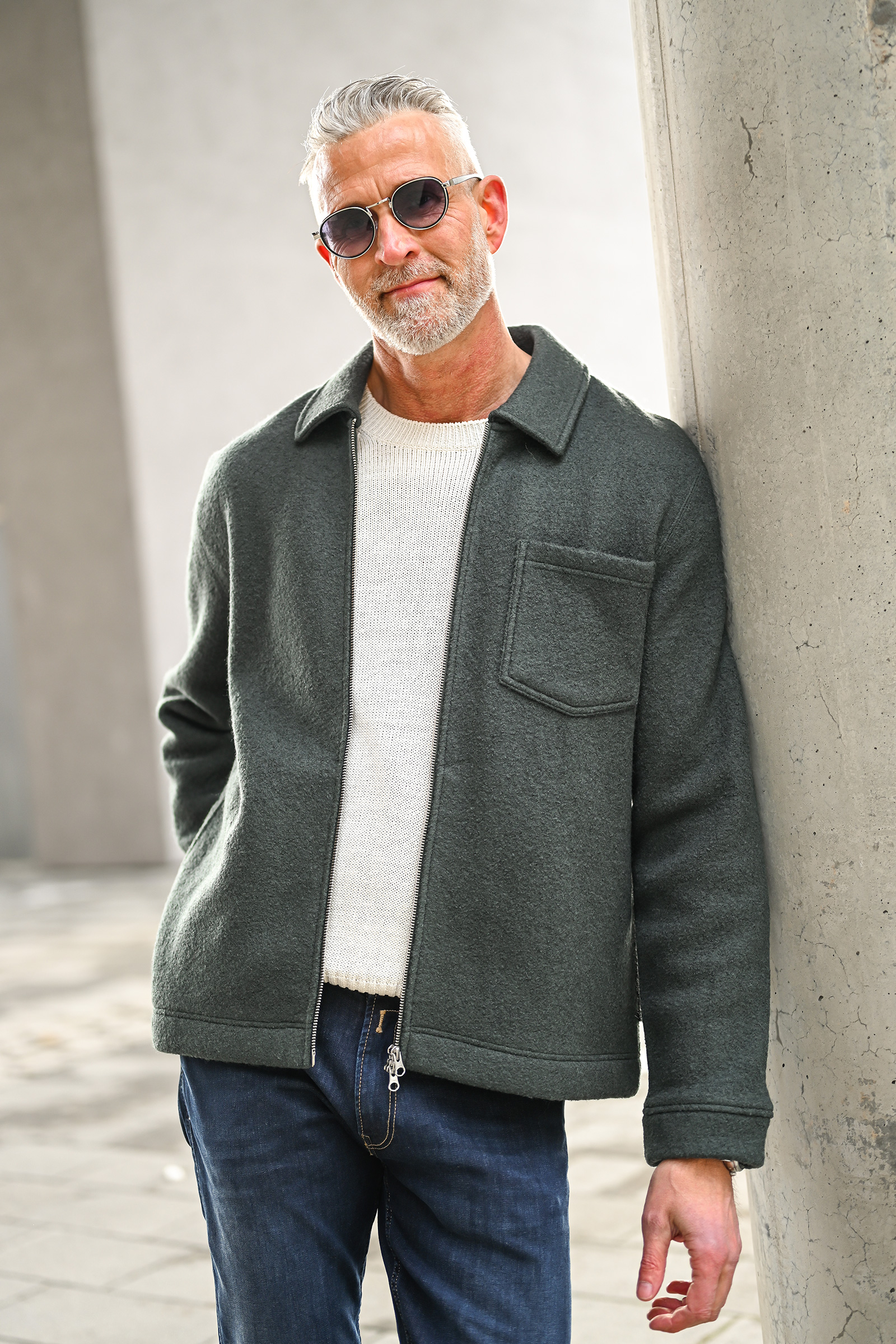 Hannes Full Zip, Dark Evergreen