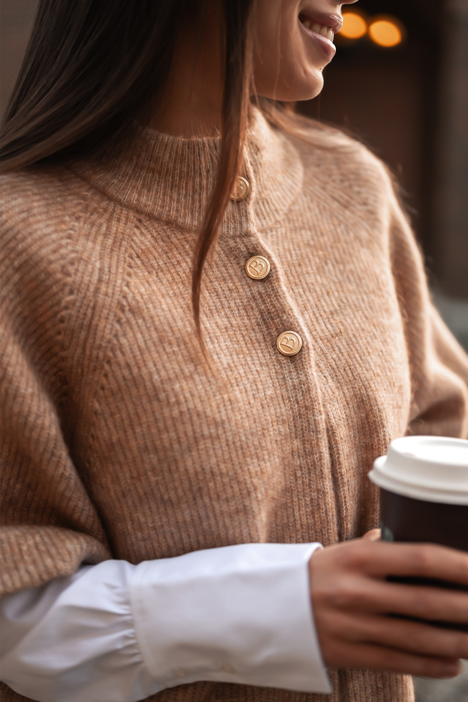 Vilanie Cardigan, Salty Caramel - Bilde 4