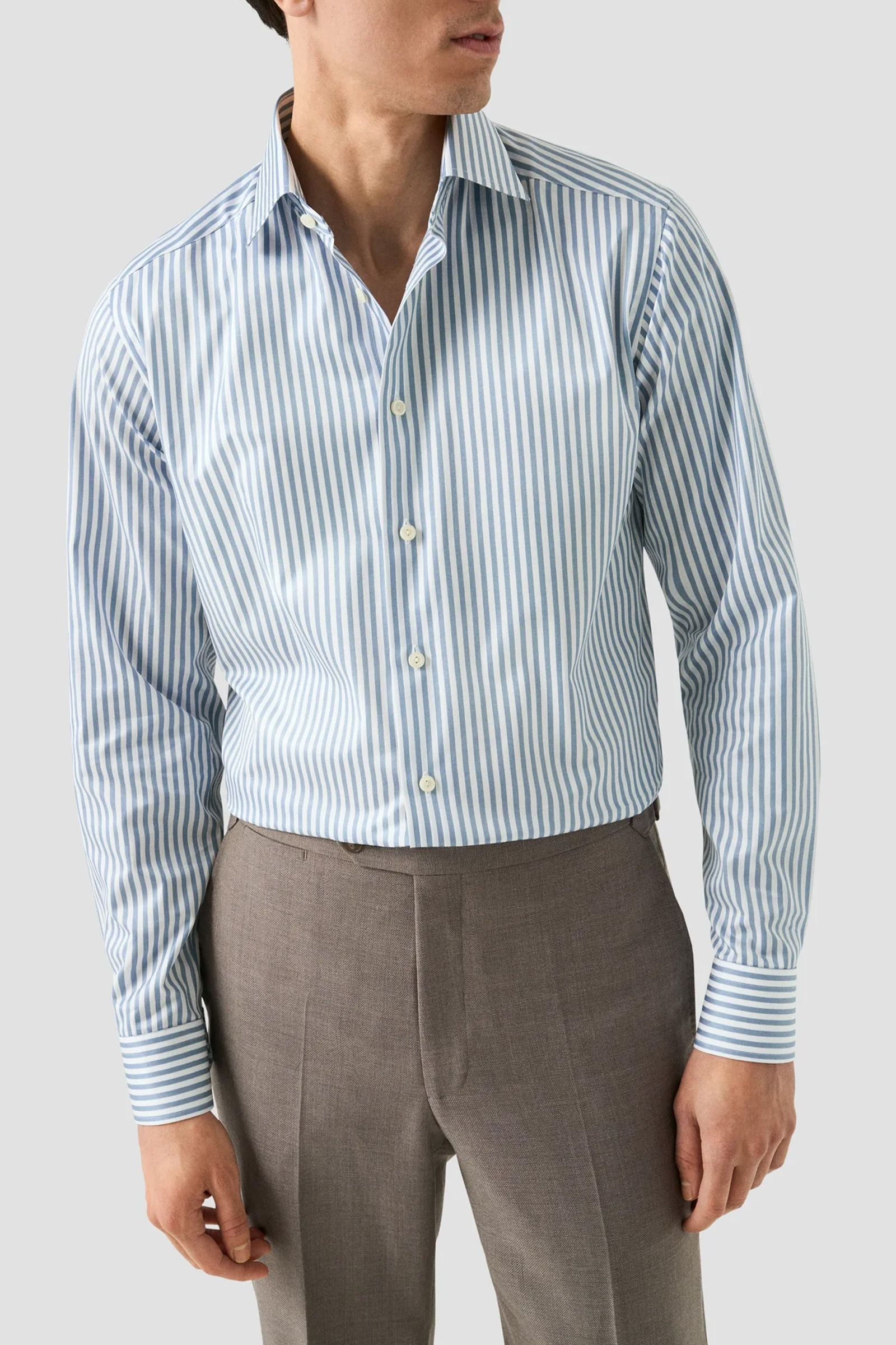 Slim Bengal Striped Signature Twill Shirt, Blue - Bilde 3