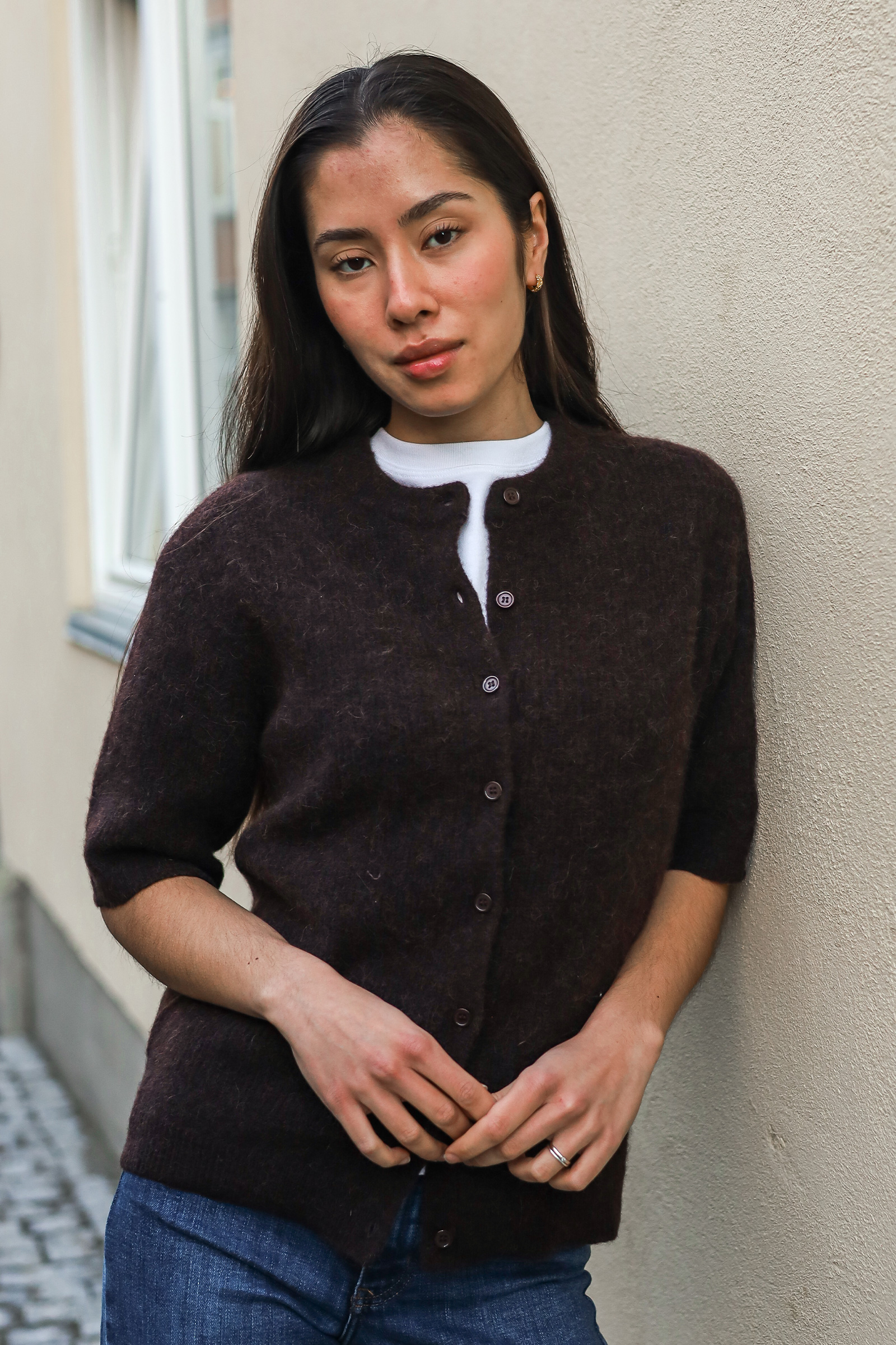 Sanoura SS Cardigan 7355, Black Coffee - Bilde 3
