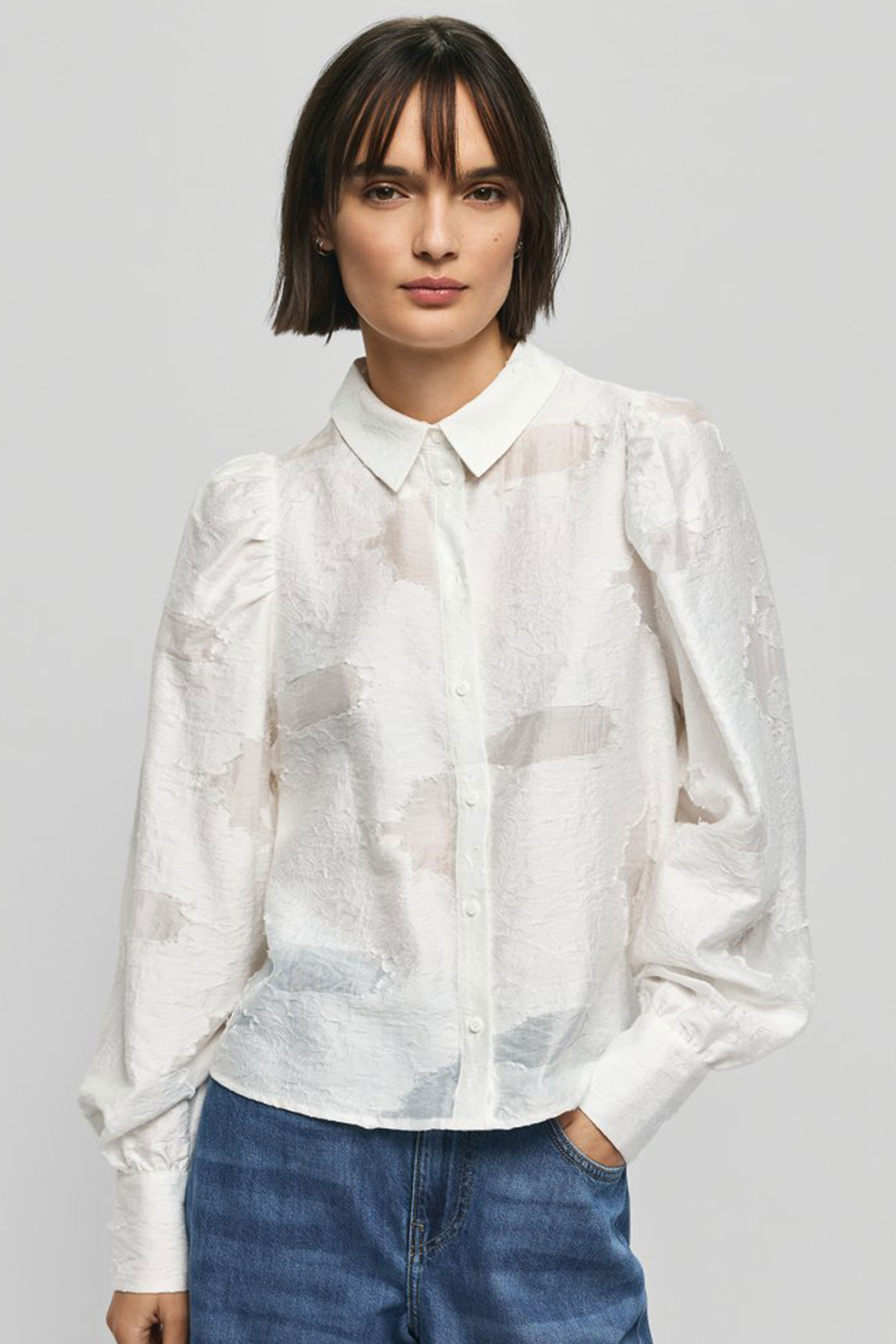 Orkidea Shirt, White - Bilde 7