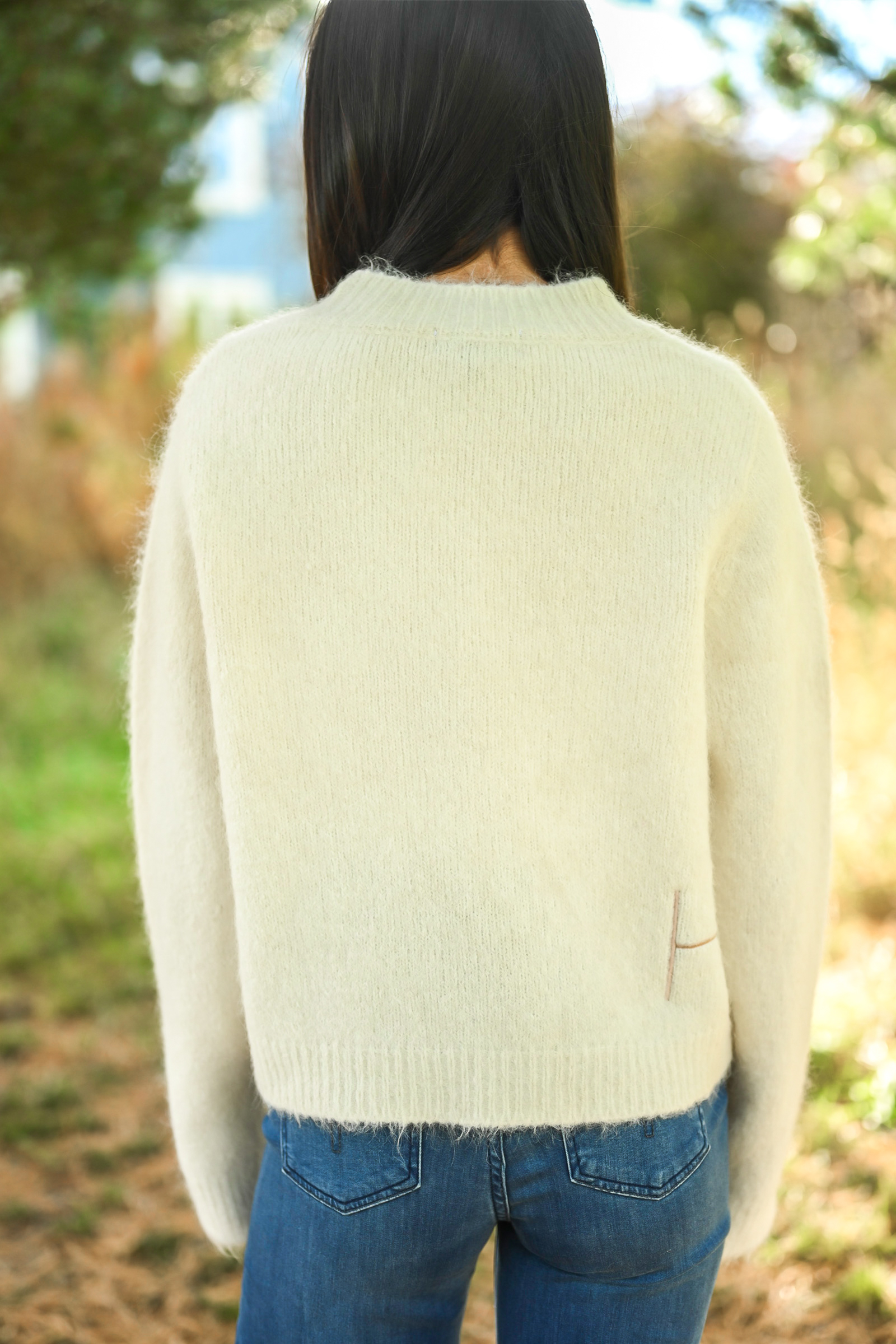 Pernille Short Cardigan, White Alyssum - Bilde 6