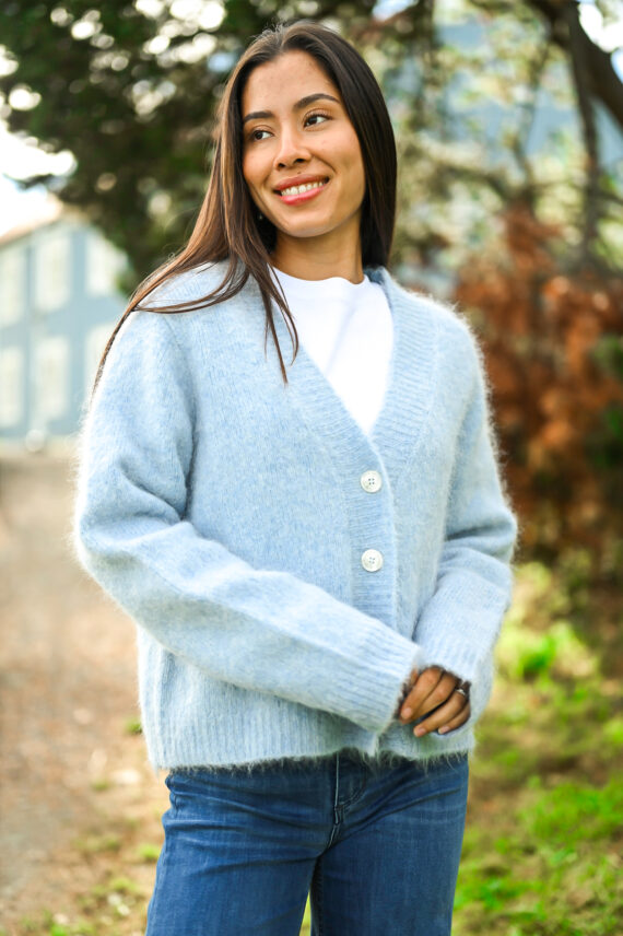Pernille Short Cardigan, Skyway